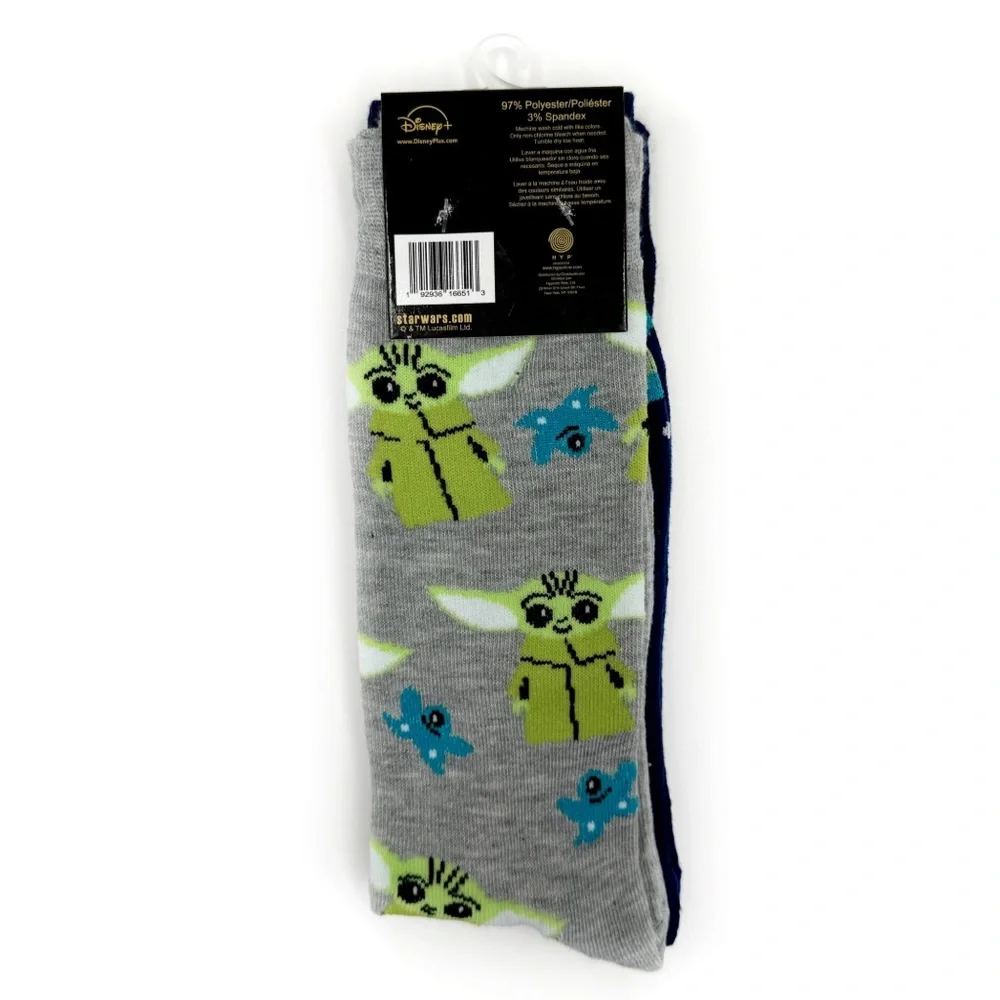 Star Wars The Mandalorian Crew Socks Mens Womens Grogu Baby Yoda Fun Disney Gift